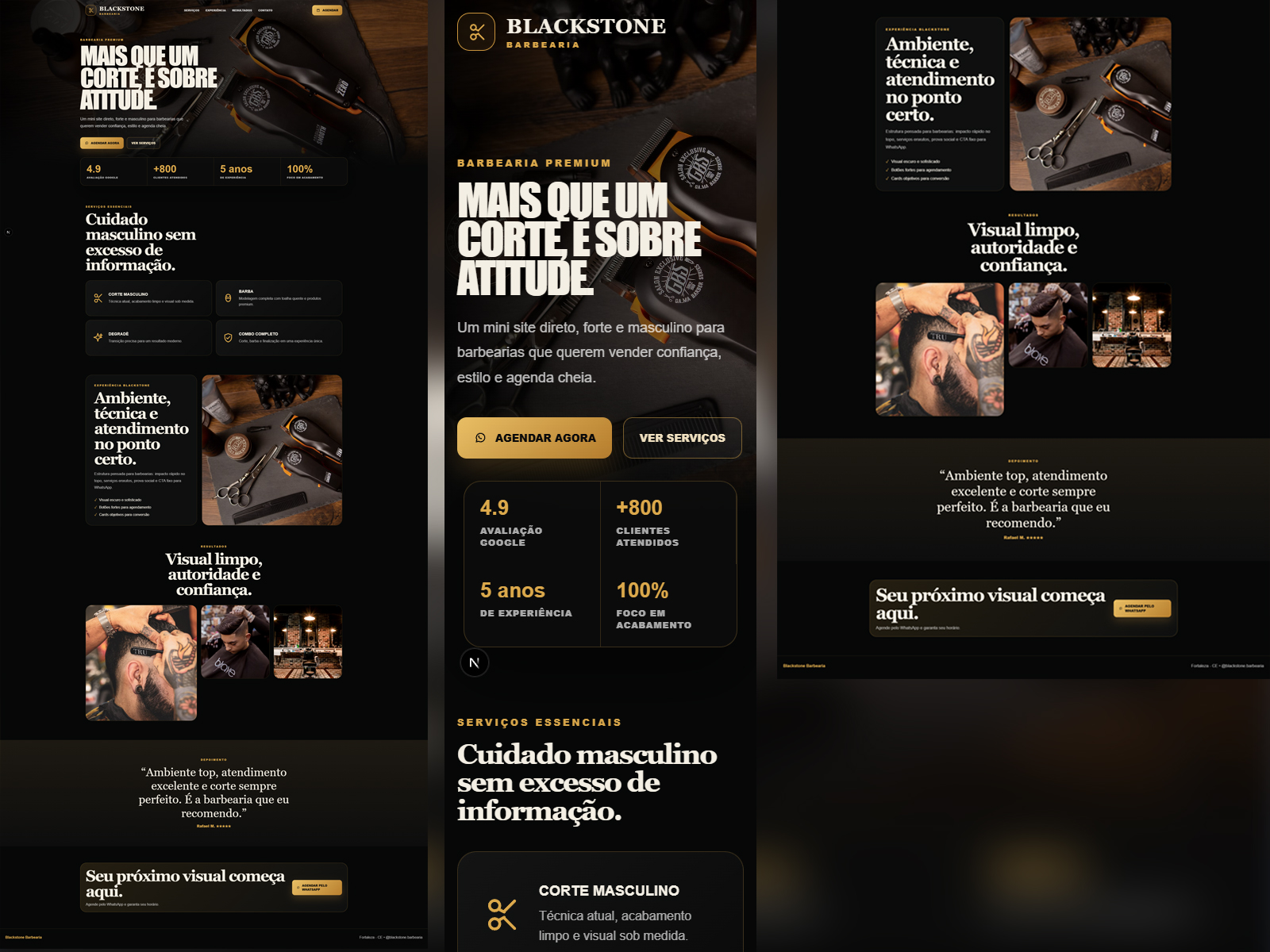 Mini Site Premium para Barbearia | Pronto para Vender pelo WhatsApp