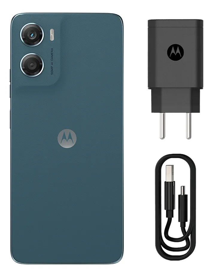 Smartphone Motorola Moto G06 - 128gb 12gb (4gb Ram + 8gb Ram Boost) E Camera 50mp Com Ai Bateria De 5200 Mah Tela 6.9 - Azul Marinho 2
