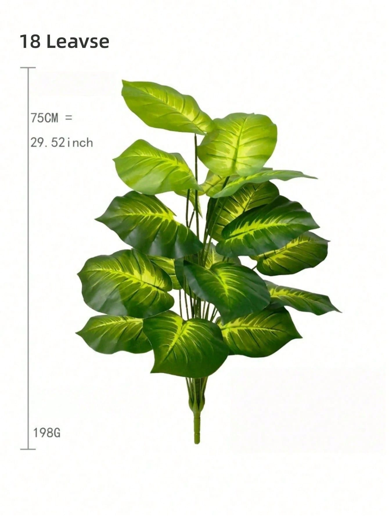 OBOVAY 1 Peça Árvore de Dinheiro Artificial Grande Mais Vendida, 12/18/24 Folhas Grandes (Altura da Planta 58-85cm), Folhagem Artificial de Folha Larga Estilo Floresta Tropical, Planta Artificial para Uso Interno/Externo em Qualquer Clima, Planta Artificial em Vaso Estilo Nórdico, Adequada para Decoração de Casa, Jardim, Hotel, Pátio, Varanda, Bottom Fotográfico para Festa de Casamento, Paisagem Boêmia, Folhas Artificiais DIY Feitas à Mão, Decoração Moderna para Casa  🎁Cupom 50% OFF para todo Novo Usuário!  5