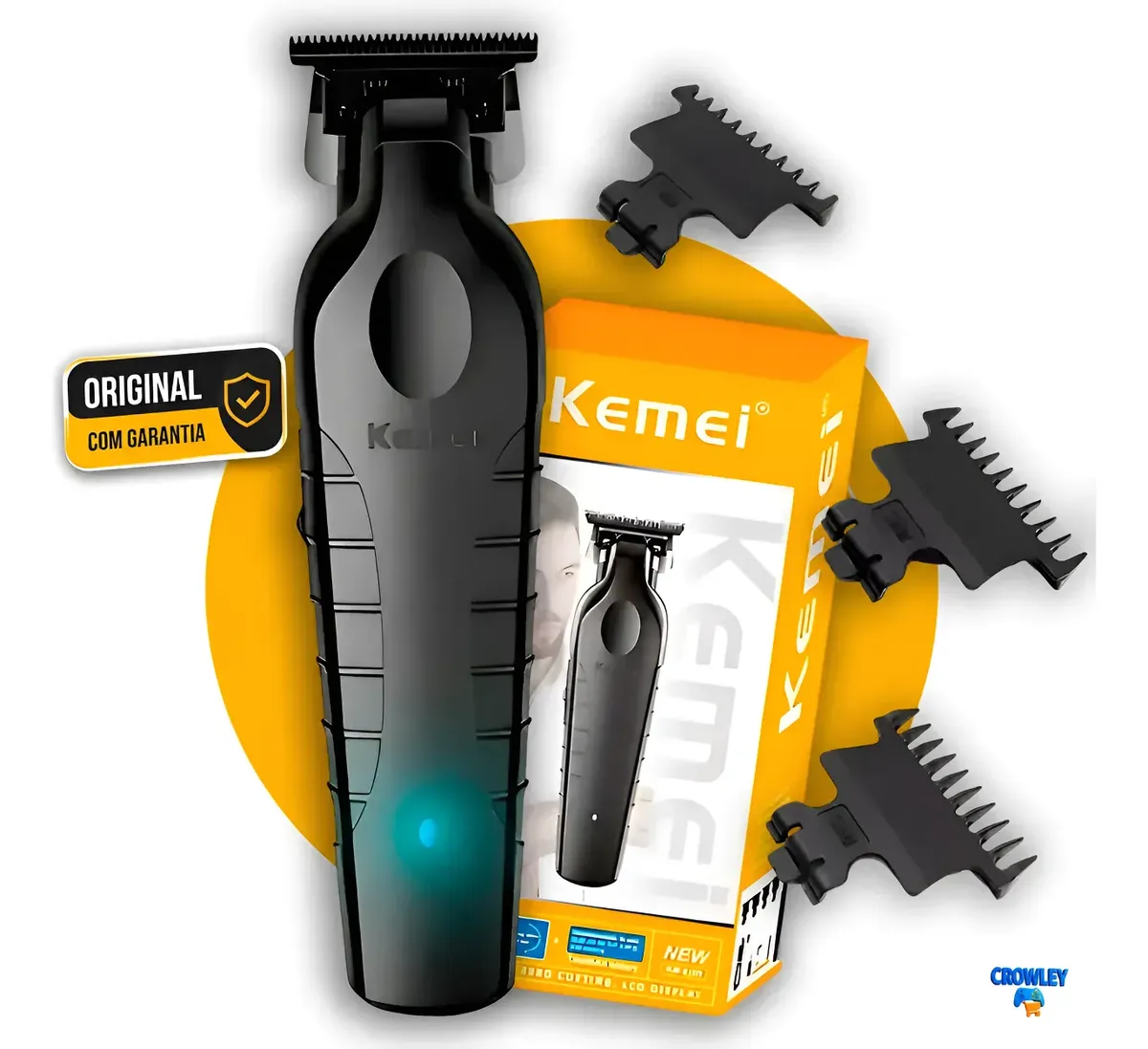 Máquina De Acabamento Corta Cabelo Profissional Kemei 2299 P 6