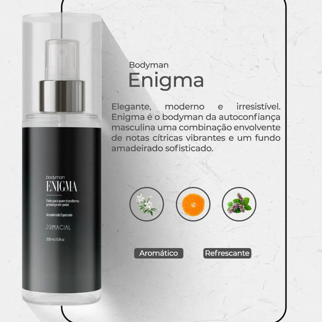 Kit Body Splash Masculino Barbarius + Enigma + Midtown 200ml 4