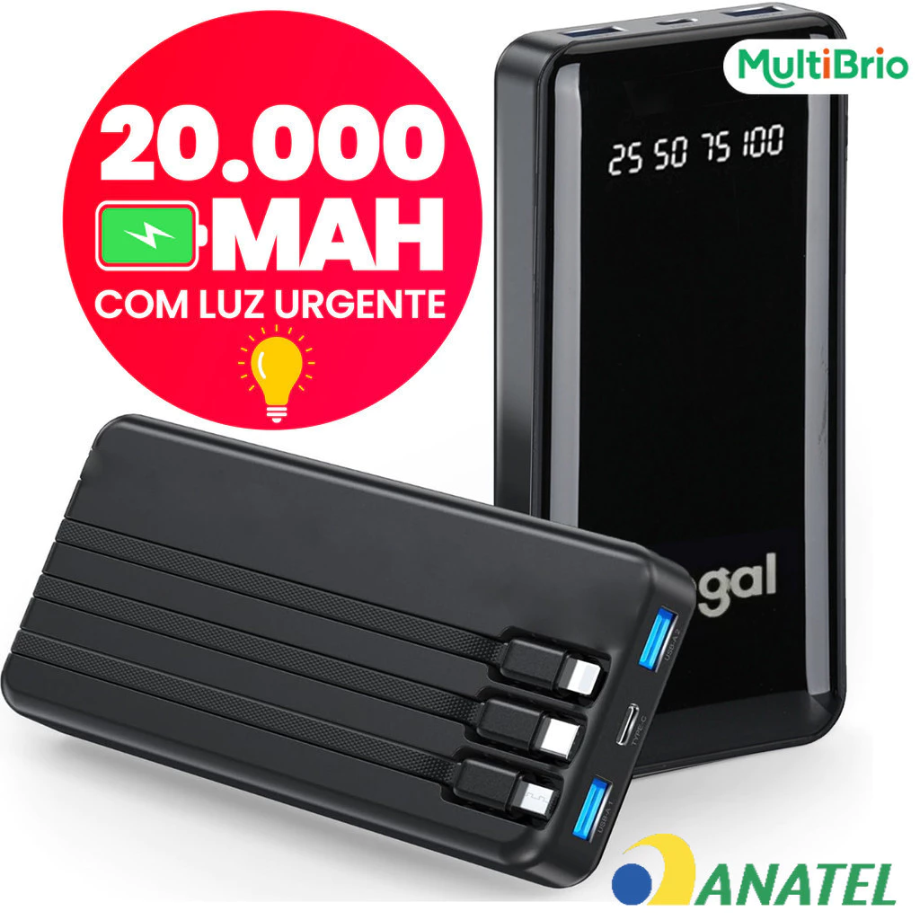 Bateria Externa Carregador Portátil Power Bank 10000 20000 mah Favo de Mel 7