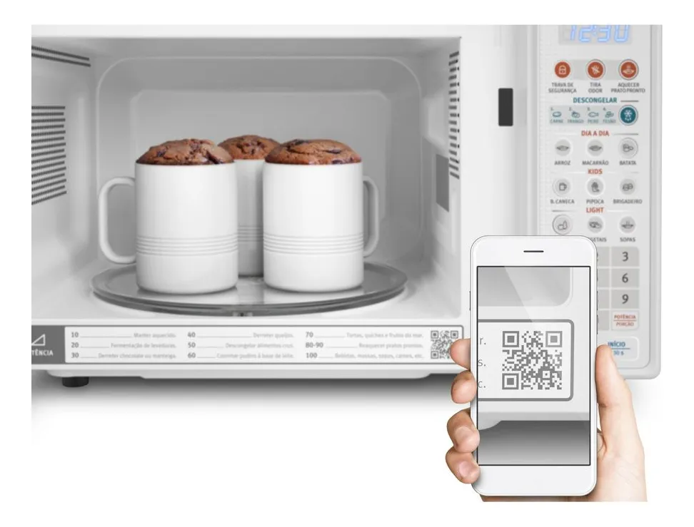 Micro-ondas Electrolux 20L Branco com Função Tira Odor e Descongelar MTO30 4