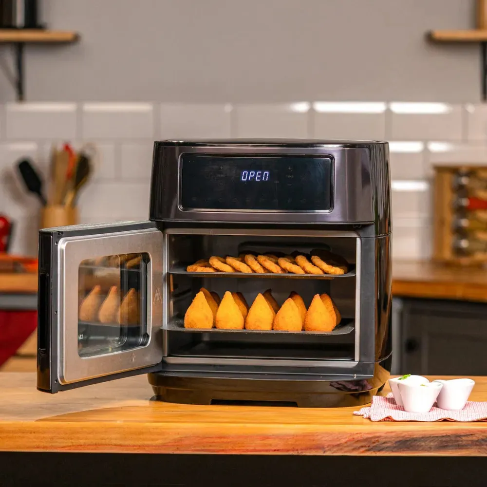 Fritadeira Elétrica Air Fryer Oven Black INOX WAP WAOD2 12 Litros 4 em 1 Porta com Abertura Lateral e Removível 1800W 7