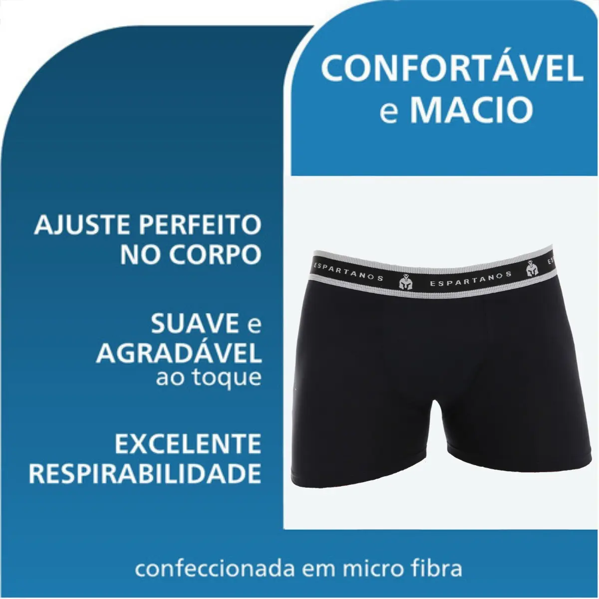 Kit Com 10 Cuecas Boxer Masculina Microfibra Original 5