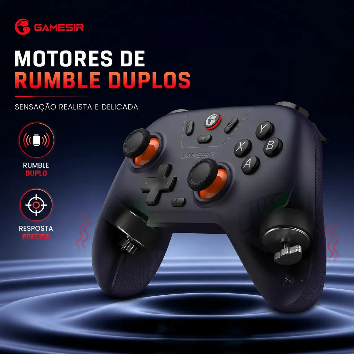 Controle Gamesir T4 Nova Lite Sem Fio Para Pc Switch Android Ios Steam Celular Hall Effect Cor Space Purple 5
