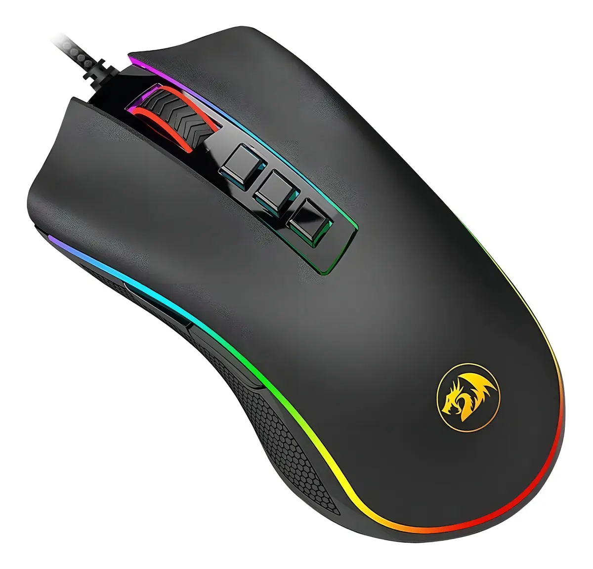 Mouse Gamer Redragon Cobra Rgb Preto Preto 3