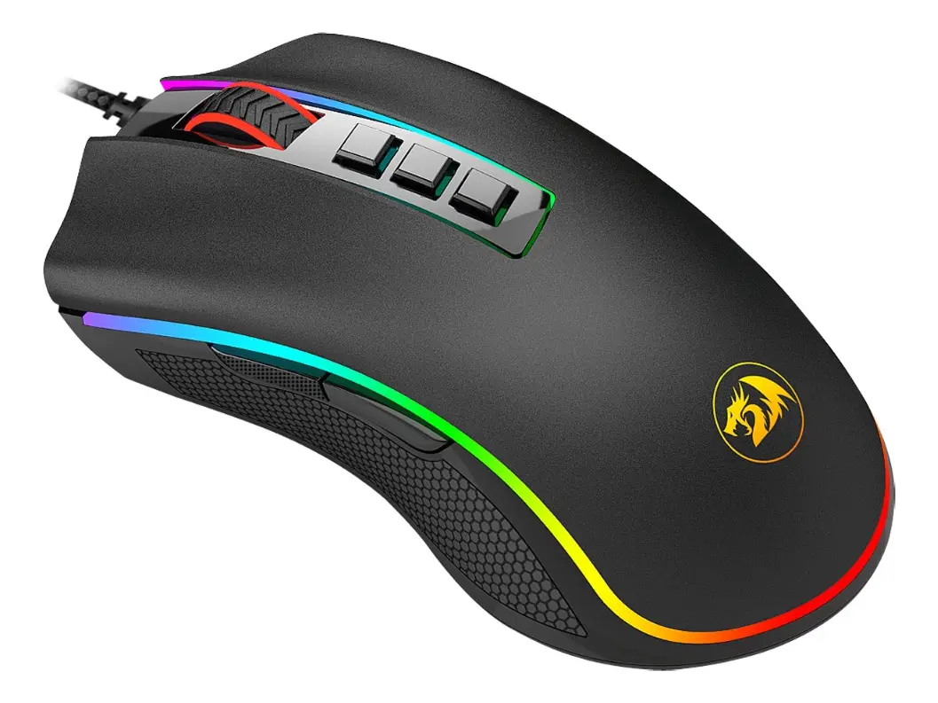 Mouse Gamer Redragon Cobra Rgb Preto Preto 5