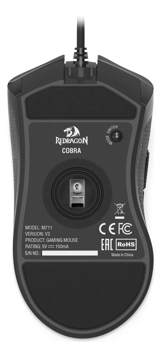 Mouse Gamer Redragon Cobra Rgb Preto Preto 6