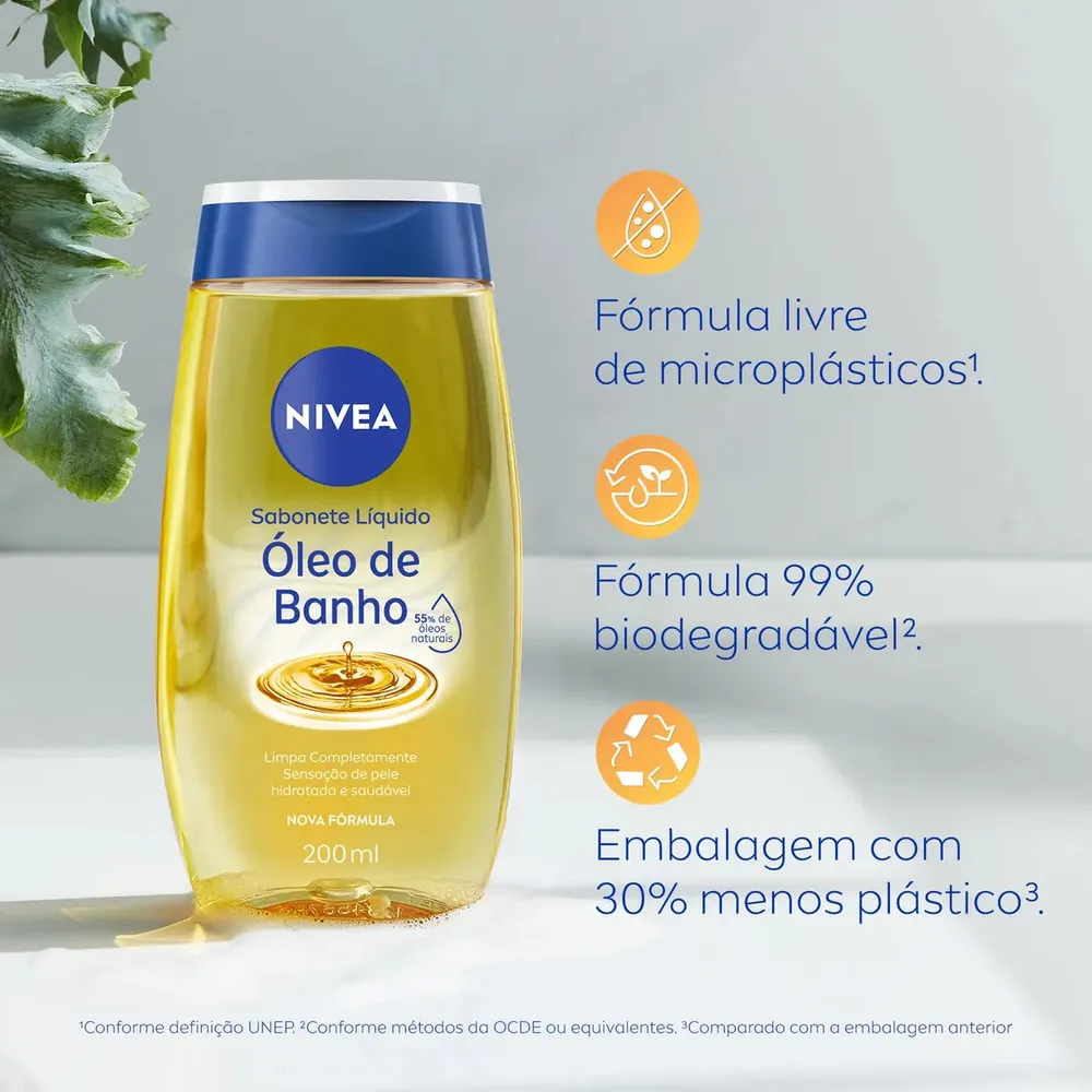 NIVEA  KIT Sabonete Líquido Óleo de Banho 200ml - 2 Unidades 7