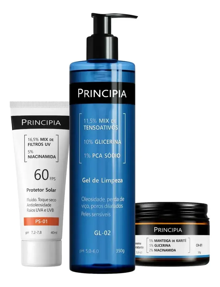 Kit Principia para Rotina de Skincare Pele Sensível com Protetor Solar FPS 60 2