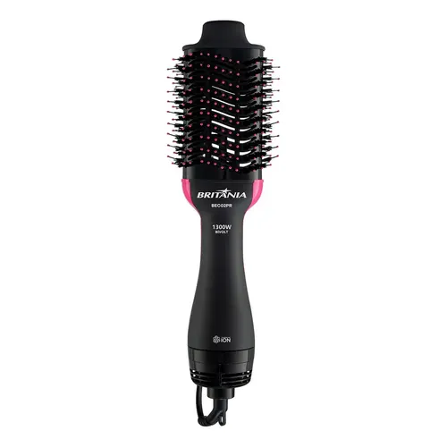 Britânia Escova Secadora Bec02pr 4 Em 1 1300w Cor Preto e Rosa