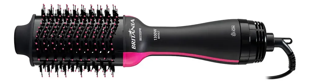 Britânia Escova Secadora Bec02pr 4 Em 1 1300w Cor Preto e Rosa 4