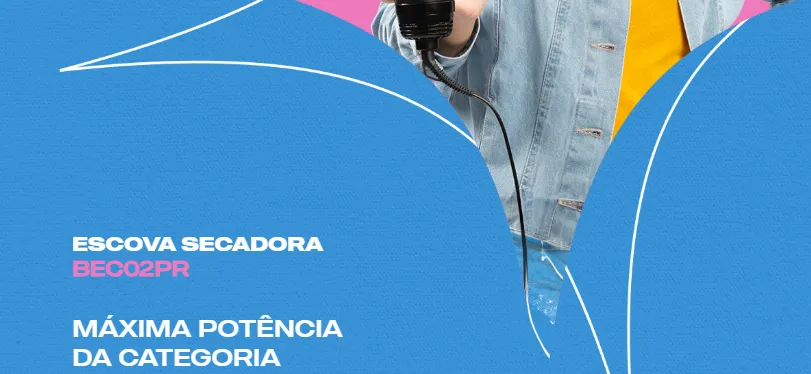 Britânia Escova Secadora Bec02pr 4 Em 1 1300w Cor Preto e Rosa 9