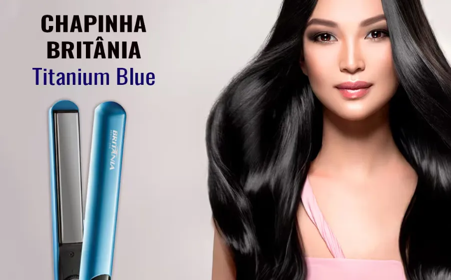 Prancha Britânia Titanium Blue Bivolt 6