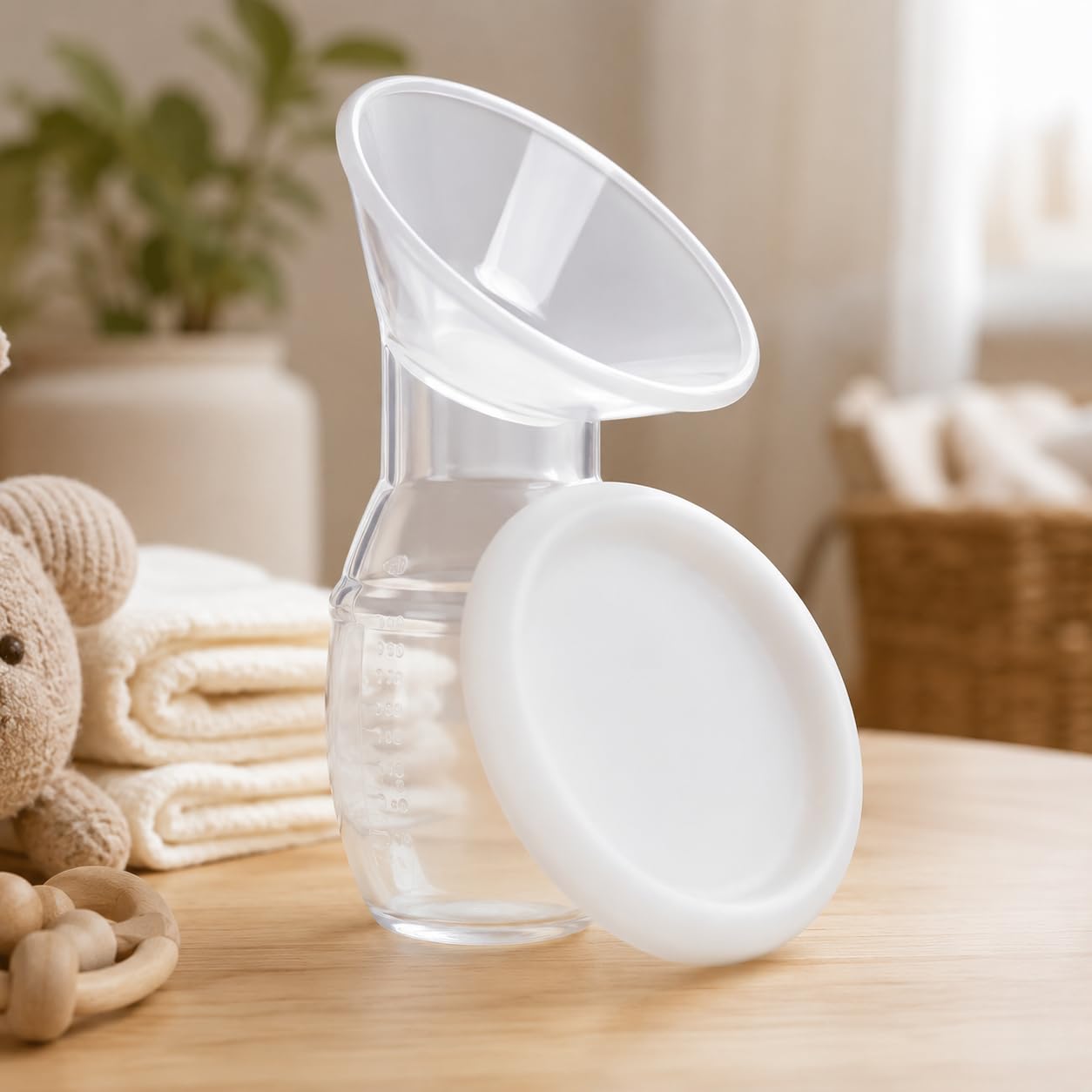 Copo Coletor de Leite Materno em Silicone Macio e Flexível, BPA-Free, com Tampa Protetora, Fácil de Limpar 4