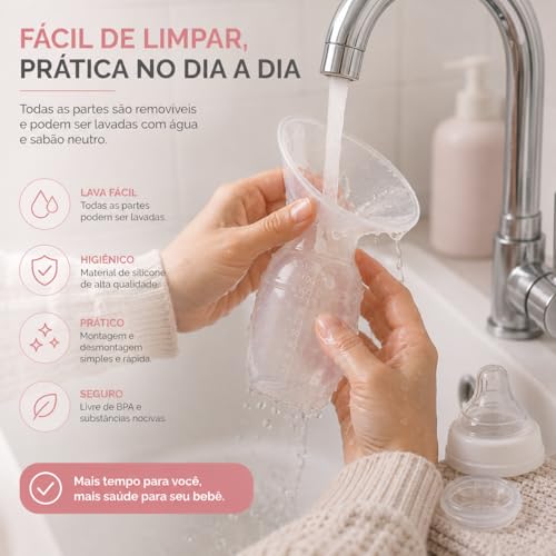 Copo Coletor de Leite Materno em Silicone Macio e Flexível, BPA-Free, com Tampa Protetora, Fácil de Limpar 7