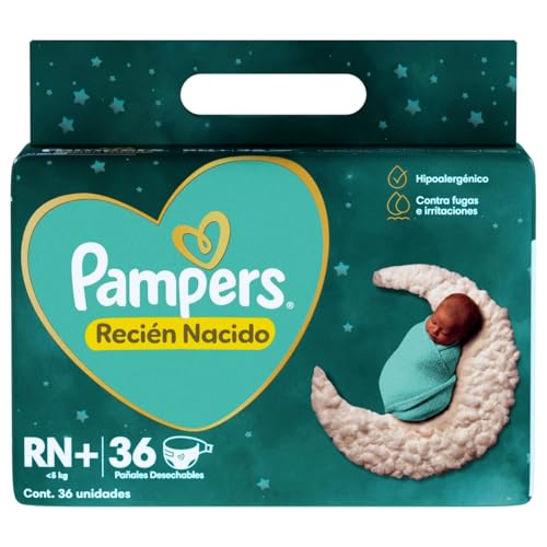 Fralda Pampers Recém Nascido Tamanho RN+ (Até 5 kg), 36 Unidades