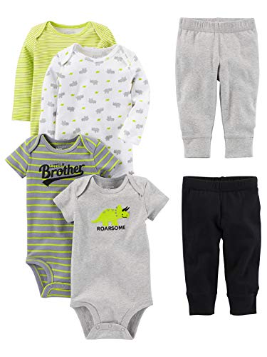 Simple Joys by Carter's Conjunto de 6 peças para bebês meninos (manga curta e comprida) e calça 6