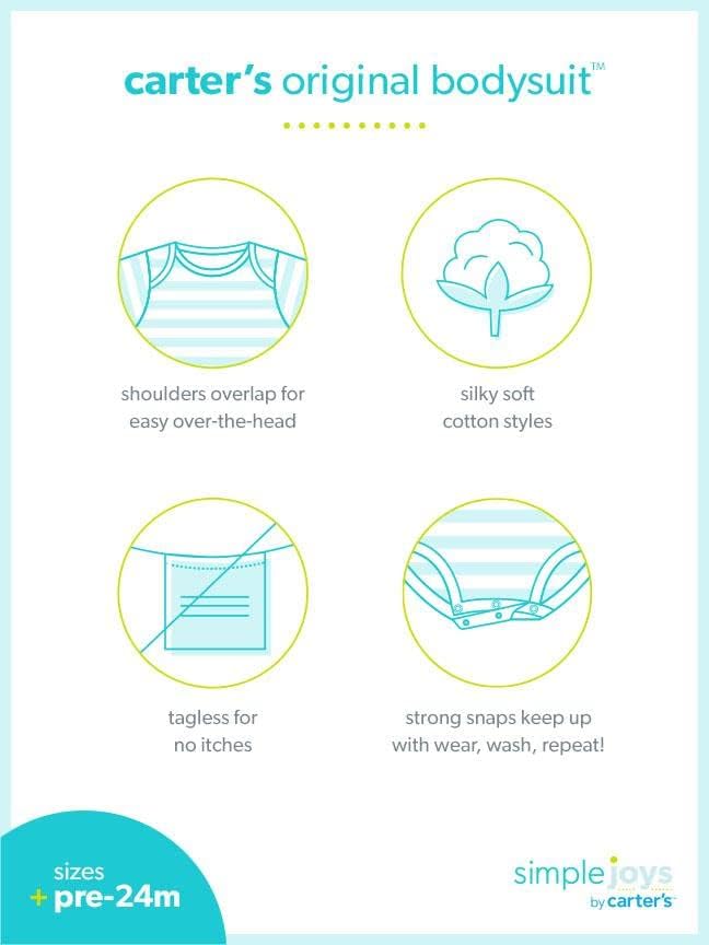 Body Pacote com 8 bodies de manga curta Simple Joys by Carter'sUnisex Bebê 5