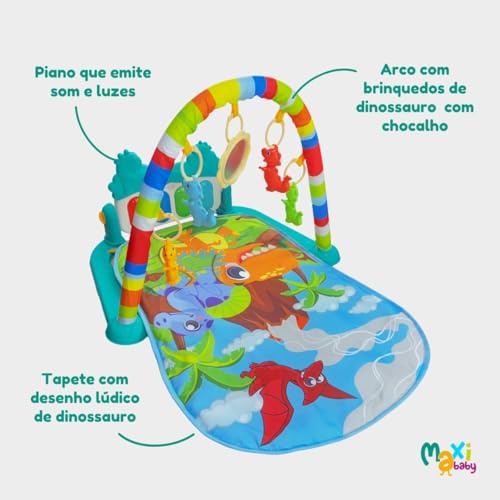 Tapete de Atividades Para Bebê Piano Funny Dino Maxi Baby 4