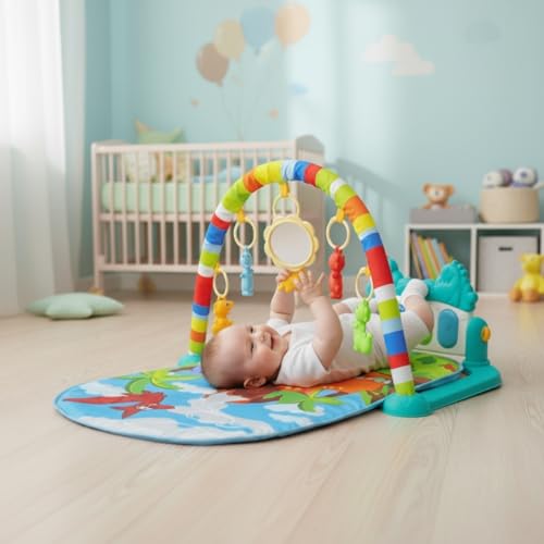 Tapete de Atividades Para Bebê Piano Funny Dino Maxi Baby 3