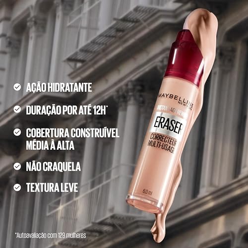 Corretivo Instantâneo Líquido Maybelline NY - Olheiras e Linhas Finas - Fórmula Vegana e Alta Cobertura 5