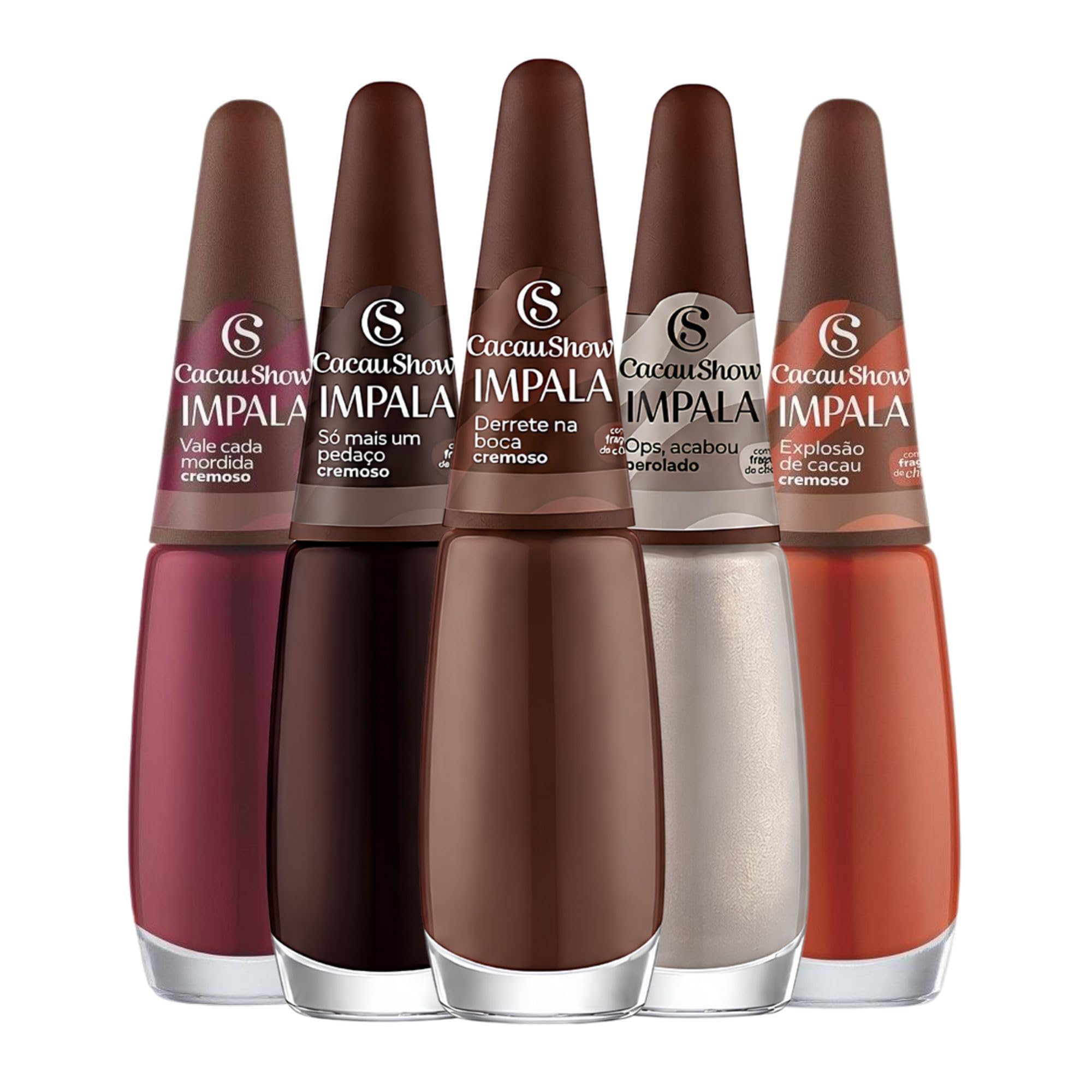 Kit de Esmaltes Cacau Show: 5 Cores Marrons Nude Imperdíveis a Preço Histórico!