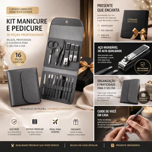 Kit Manicure e Pedicure Completo - O Melhor Valor para Homens e Mulheres! 4