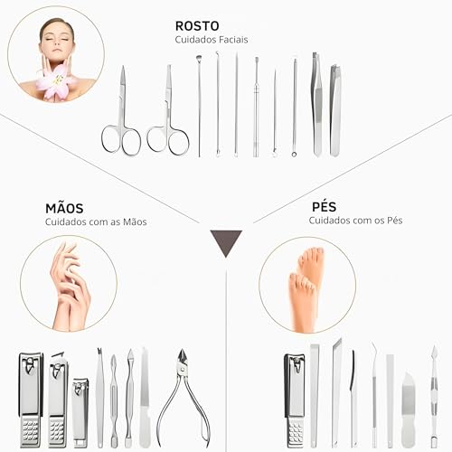 Kit Manicure e Pedicure Compre 26 Pçs e Economize 70%!