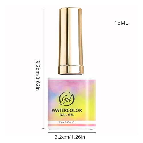 Gel para unhas | Ferramentas de manicure em aquarela | 15 ml de gel base de design de unhas de cura rápida, para , dos namorados, aniversário, festa de casamento, encontro, casa, férias 8