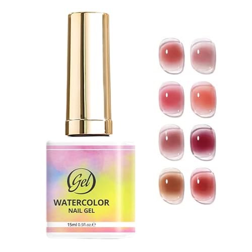 Gel para unhas | Ferramentas de manicure em aquarela | 15 ml de gel base de design de unhas de cura rápida, para , dos namorados, aniversário, festa de casamento, encontro, casa, férias 13