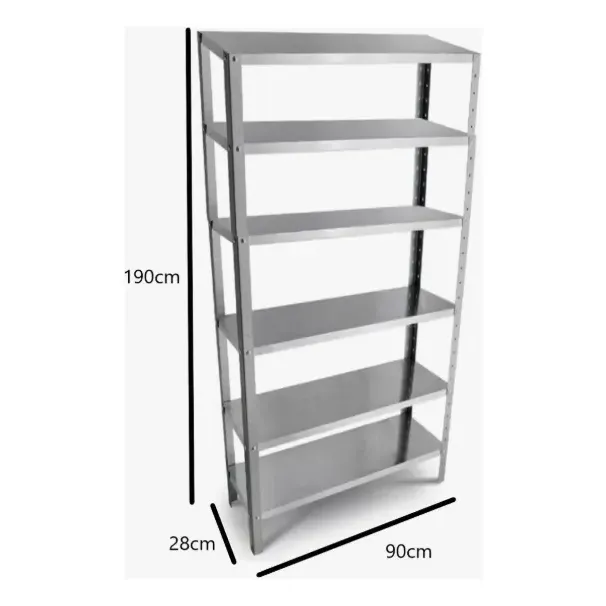 Estante Armário Prateleira de Aço 6 Bandejas Organizador 190cm x 90cm 8
