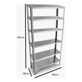 Estante Armário Prateleira de Aço 6 Bandejas Organizador 190cm x 90cm 5