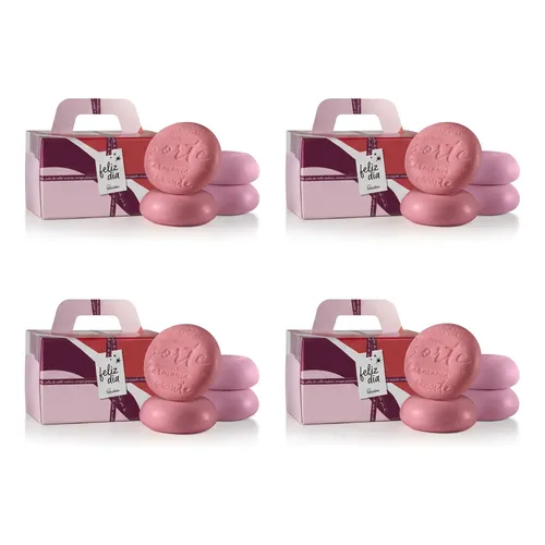 Kit 4 Caixas Com 4 Unidades Sabonetes Prosperidade 90g + 4 Sacolas Presente 3