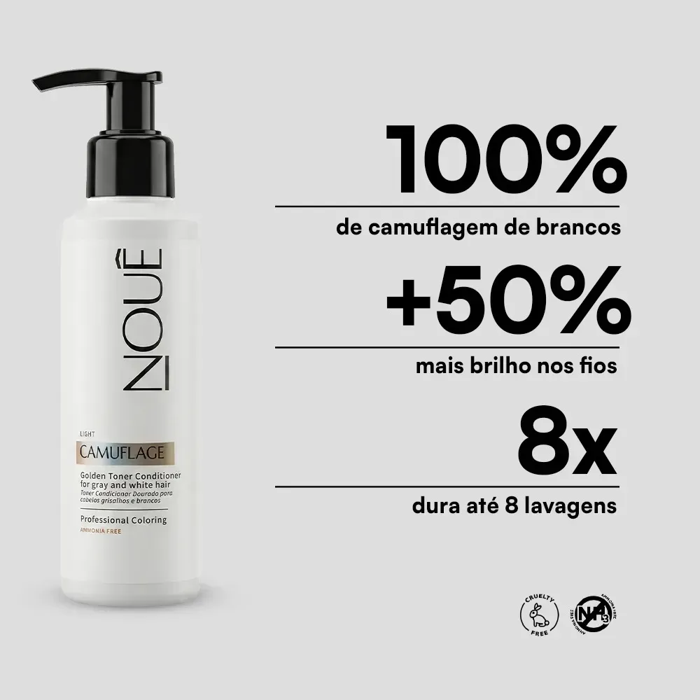 Tonalizante Capilar Nouê Camuflage Light 140ml Loiro 3