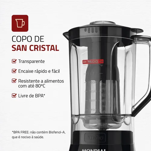 Liquidificador 550W L-99 FB Desconto Especial 5