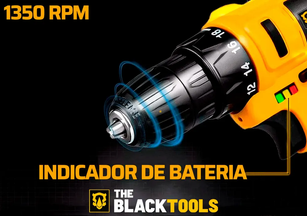 Furadeira Parafusadeira Sem Fio A Bateria Tb-12e 12v 3/8 10mm Com Maleta 8