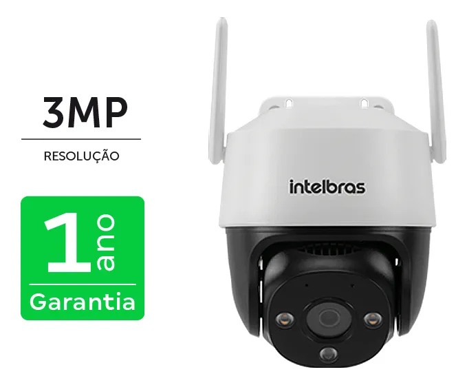 Câmera Inteligente Im7 + 3mp De Resolução Branca Intelbras 4