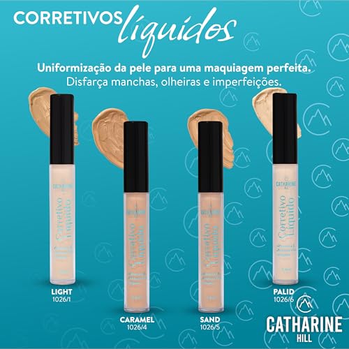 Mini Corretivo Líquido Light Média Cobertura Catharine Hill Travel Size Matte 4