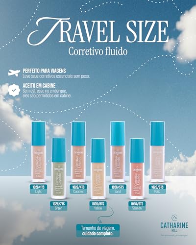 Mini Corretivo Líquido Light Média Cobertura Catharine Hill Travel Size Matte 6