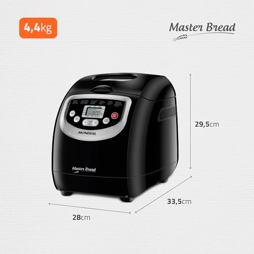 Panificadora Automática Master Bread 700W 220V Preto 6