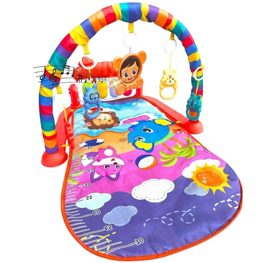 Tapete Musical Infantil com Piano e Arco, 24 peças, Desenvolvimento Motor e Sensorial