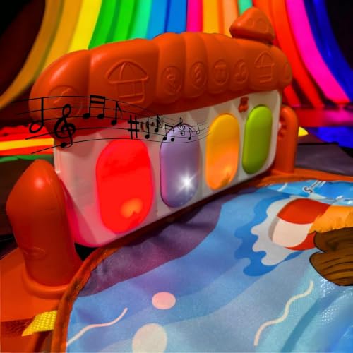 Tapete Musical Infantil com Piano e Arco, 24 peças, Desenvolvimento Motor e Sensorial 5