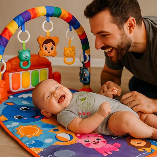 Tapete Musical Infantil com Piano e Arco, 24 peças, Desenvolvimento Motor e Sensorial 9