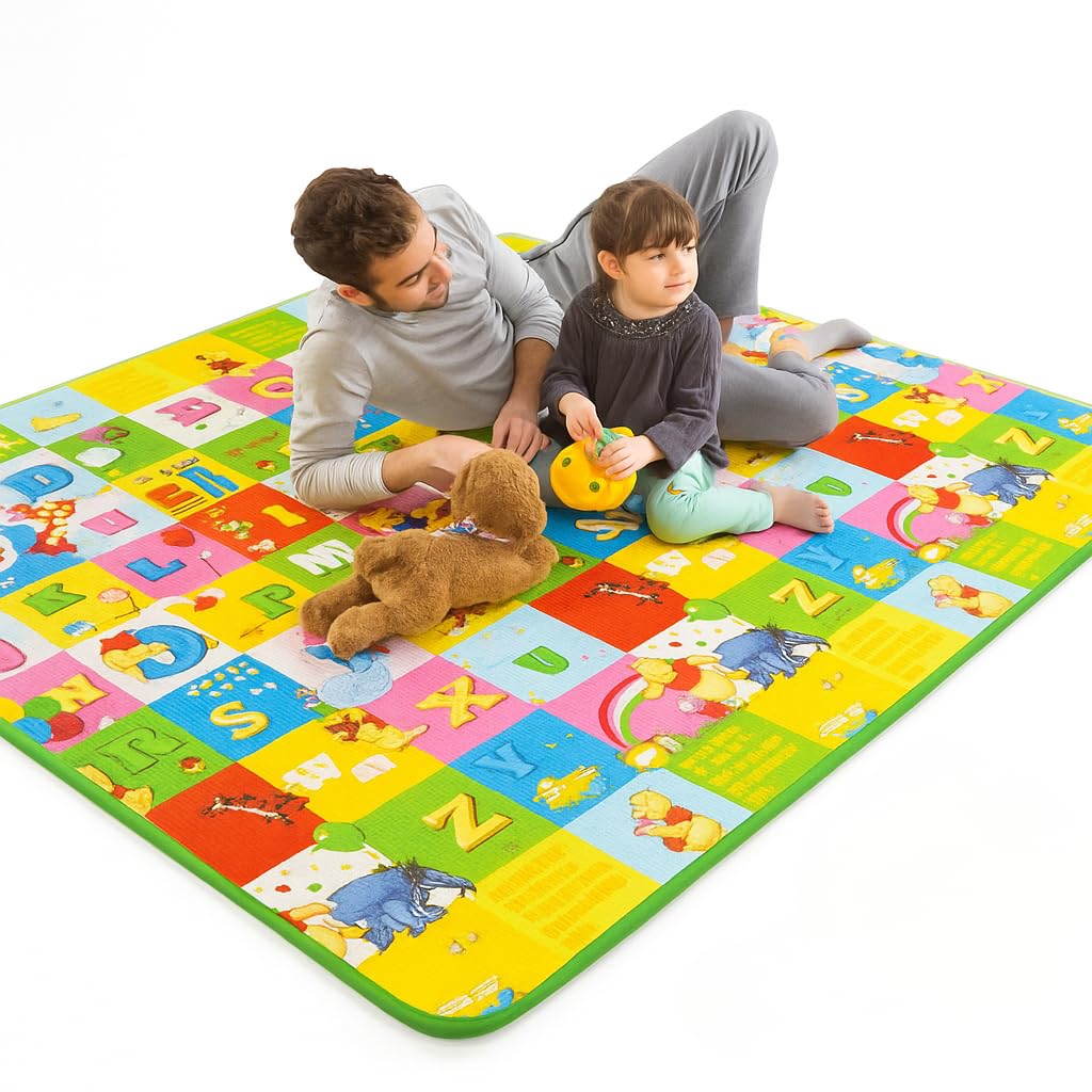 Tapete De Atividades Infantil Com Proteção Térmica Para Bebê 1,80 X 1,20m
