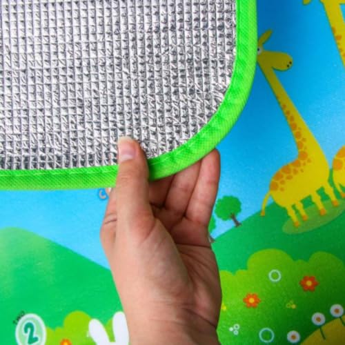 Tapete De Atividades Infantil Com Proteção Térmica Para Bebê 1,80 X 1,20m 5