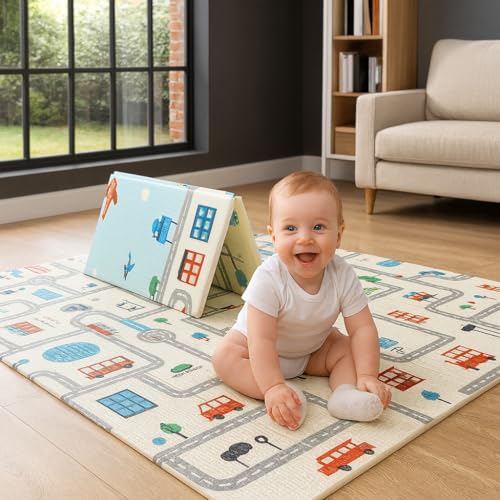 Tapete Tatame Infantil Dobrável 2x1,5m Emborrachado Dupla Face 6mm Antiderrapante Bebê Atividades... 3