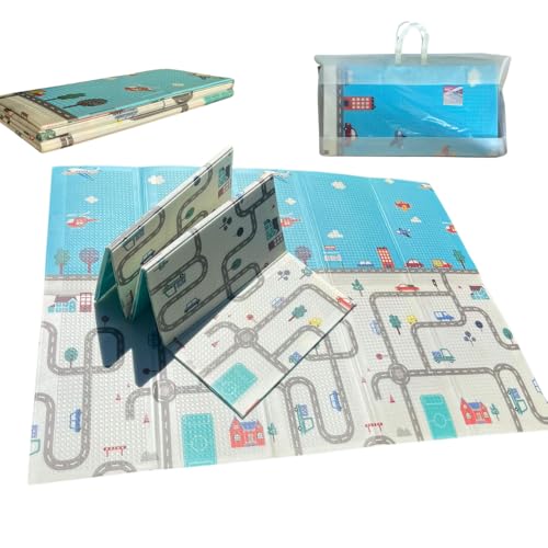 Tapete Tatame Infantil Dobrável 2x1,5m Emborrachado Dupla Face 6mm Antiderrapante Bebê Atividades... 2