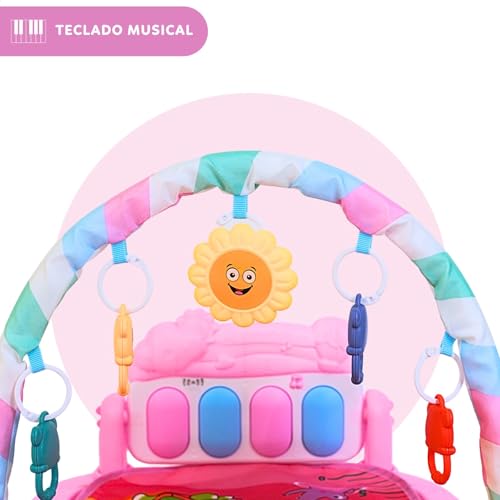 Tapete de Atividades Musical com Piano para Bebê, Arco de Brinquedos Interativos 7